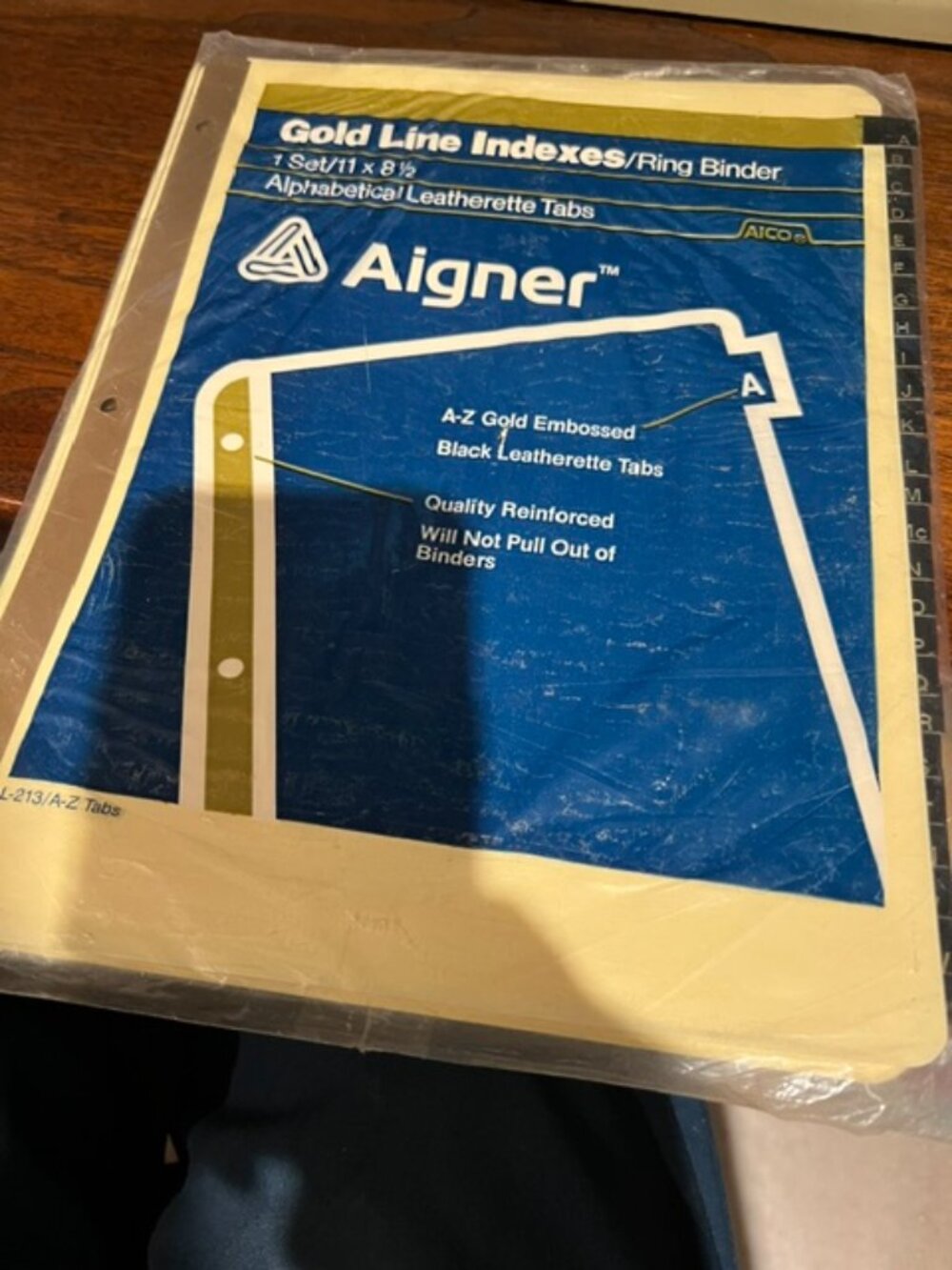 3 RING BINDER LEATHERETTE ALPHABETICAL DIVIDERS